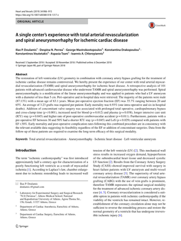 A Single Center's Experience with Total Arterial Revascularization and Spiral