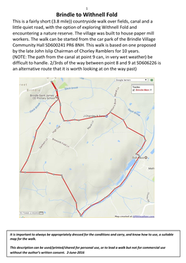 Brindle to Withnell Fold