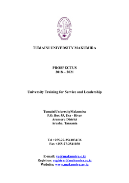 Tuma Prospectus