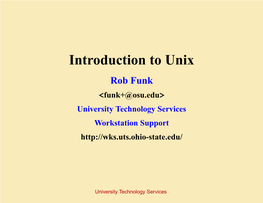 Introduction to Unix