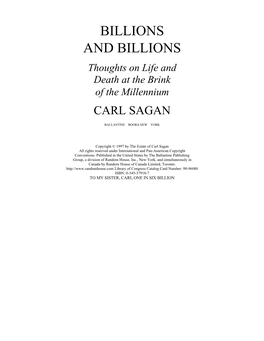 Billions and Billions 2