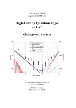 High-Fidelity Quantum Logic in Ca+