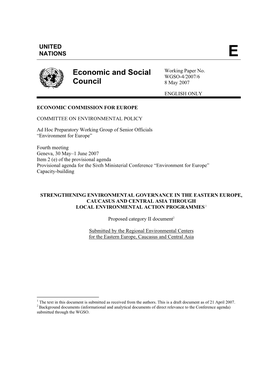 Economic and Social Council