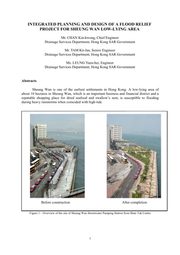 Integrated Planning and Design of a Flood Relief Project for Sheung Wan Low-Lying Area