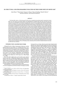 38. Structural and Stratigraphic Evolution of the Sumisu Rift, Izu-Bonin Arc1