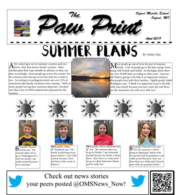 Check out News Stories Your Peers Posted @Omsnews Now! Page 2 Student Life May/June 2019