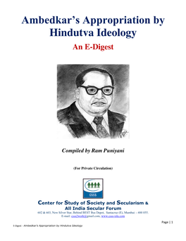 E-Digest on Ambedkar's Appropriation by Hindutva Ideology