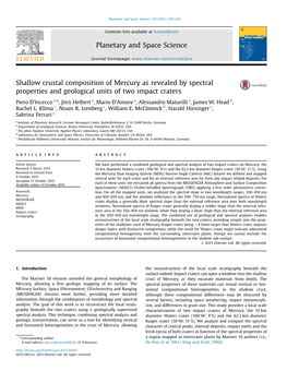 Shallow Crustal Composition of Mercury As Revealed by Spectral Properties and Geological Units of Two Impact Craters