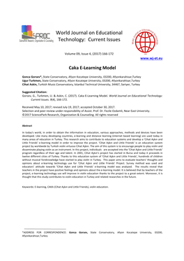 Caka E-Learning Model