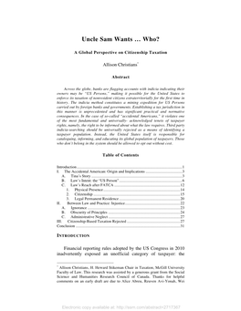 SSRN Paper by Allison Christians