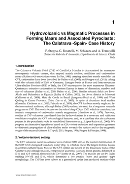 Hydrovolcanic Vs Magmatic Processes in Forming Maars and Associated Pyroclasts: the Calatrava -Spain- Case History