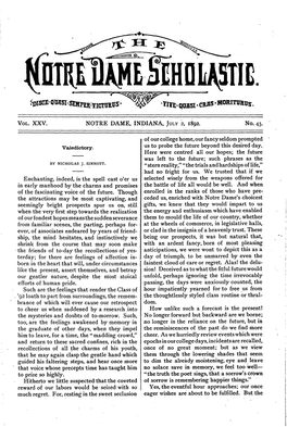 Notre Dame Scholastic, Vol. 25, No. 43