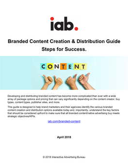 Branded Content Creation & Distribution Guide