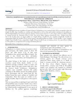 Journal of Advanced Scientific Research POLLINIA