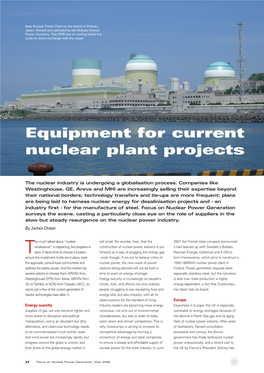 Equipment for Current Nuclear Plant Projects