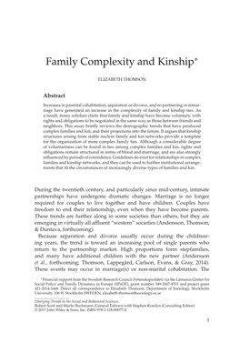 "Family Complexity and Kinship" In