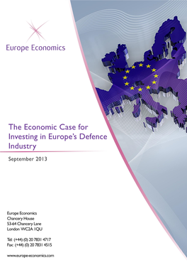 The Economic Case for Investing in Europe’S Defence Industry