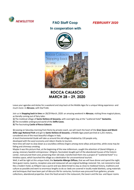 Rocca Calascio March 28 – 29, 2020