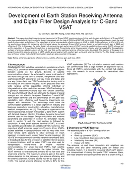 Development of Earth Station Receiving Antenna and Digital Filter Design Analysis for C-Band VSAT