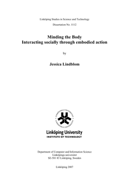 Minding the Body Interacting Socially Through Embodied Action