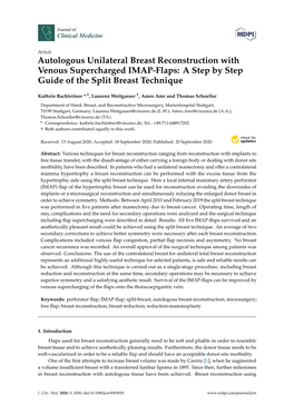 Autologous Unilateral Breast Reconstruction with Venous Supercharged IMAP-Flaps: a Step by Step Guide of the Split Breast Technique