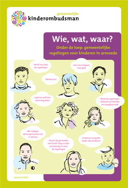 Wie, Wat, Waar? Onder De Loep: Gemeentelijke Regelingen Voor Kinderen in Armoede