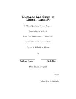 Distance Labelings of Möbius Ladders