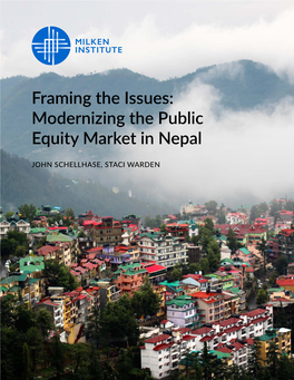 Modernizing the Public Equity Market in Nepal