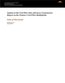 Update to the Civil War Sites Advisory Commission Report on the Nation’S Civil War Battlefields