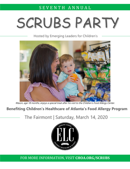 Scrubs Party Will Fund the Creation of a Biorepository and Data Management and Storage System for the Children’S Food Allergy Program