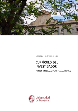 Currículo Del Investigador Diana María Ansorena Artieda