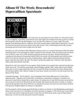 Album of the Week: Descendents&#8217; Hypercaffium