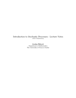 Introduction to Stochastic Processes - Lecture Notes (With 33 Illustrations)
