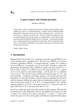 L-Space Surgery and Twisting Operation
