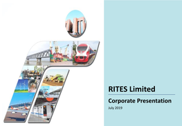 RITES Limited Corporate Presentation July 2019 Disclaimer