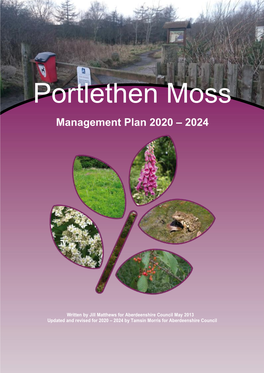 Portlethen Moss Management Plan 2020-2024