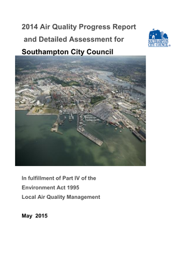 2014 Air Quality Progress Report and Detailed Assessment for Southampton City Council