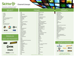 Channel Lineups