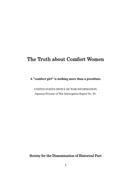 The Truth About Comfort Women