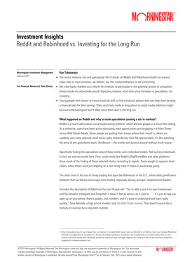 Reddit and Robinhood Vs. Investing for the Long Run