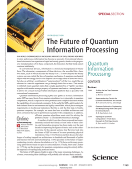 The Future of Quantum Information Processing