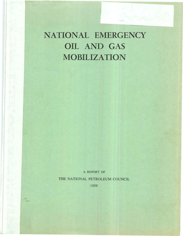 National Emergency Oil and Gas Mobilization