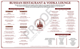 Russian Restaurant & Vodka Lounge