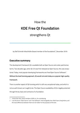 KDE Free Qt Foundation Strengthens Qt
