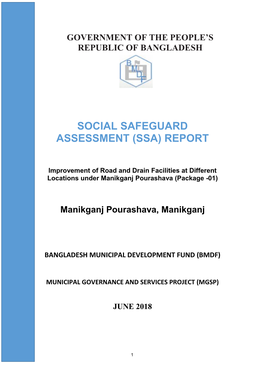 Social Safeguard Assessment (Ssa) Report