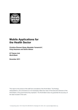 Mobile Applications for the Health Sector