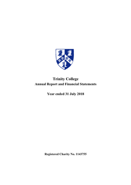 Trinity College Annual Report and Financial Statements