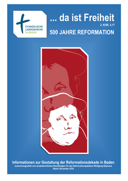 Jubiläumsdekade 500 Jahre Reformation