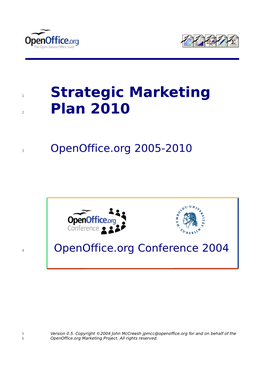 Strategic Marketing Plan 2010