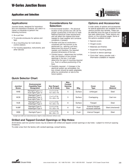 W-Series Junction Boxes